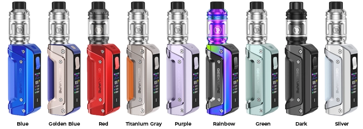 Illustration montrant la gamme de couleur du Kit Aegis 3 Solo Geekvape