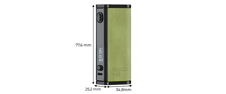 Dimensions de la Box Eleaf Istick i40