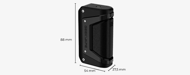 Illustration des dimensions de la batterie AEGIS L200 Green Vape