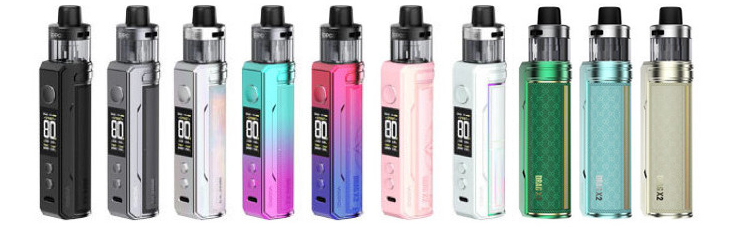 Image de la gamme de couleurs du Pod Drag X2 Voopoo