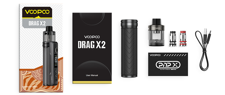 Contenu du pack Drag X2 Voopoo