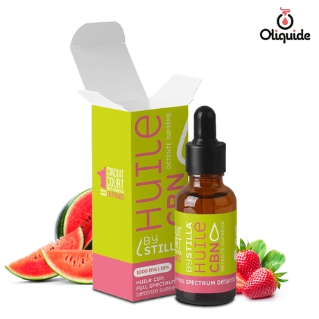 Huile CBD Stilla Huile CBN Détente Suprême de la marque ByStilla
